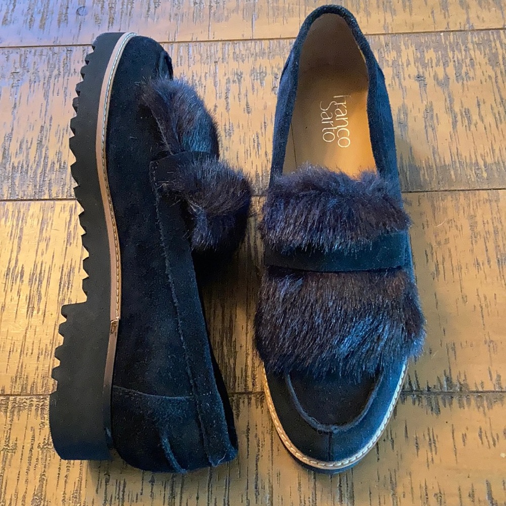 NWOT Franco Sarto Faux Fur “Loafers”